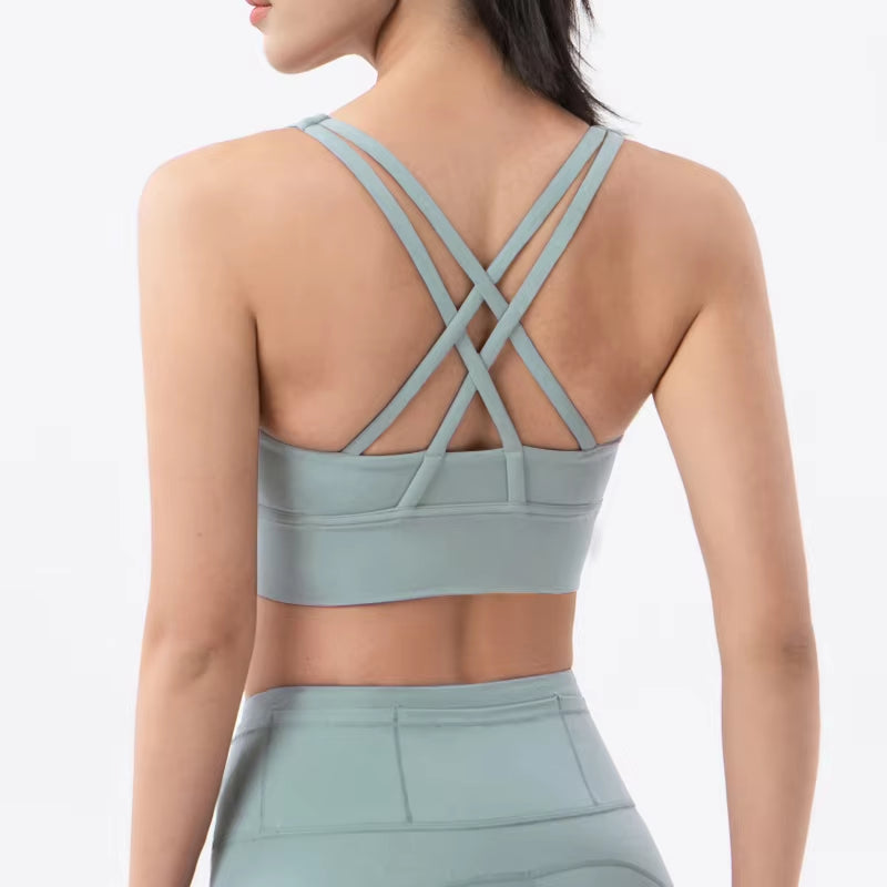 Nylon Top Women Bra Sexy Top Woman Breathable Underwear Women Fitness Yoga Sports Bra for Women Gym 30 Colors