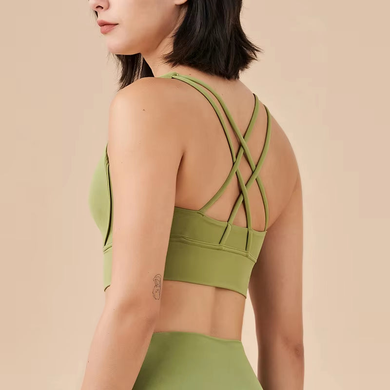 Nylon Top Women Bra Sexy Top Woman Breathable Underwear Women Fitness Yoga Sports Bra for Women Gym 30 Colors